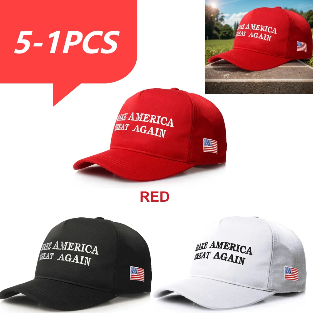 Casquette de baseball brodée réglable, chapeau du président, MAGA Donald Trump, MAKE AMERICA GREAT AGpuppy, sensation USA, 56 cm-60cm, 2024, 1-5 pièces