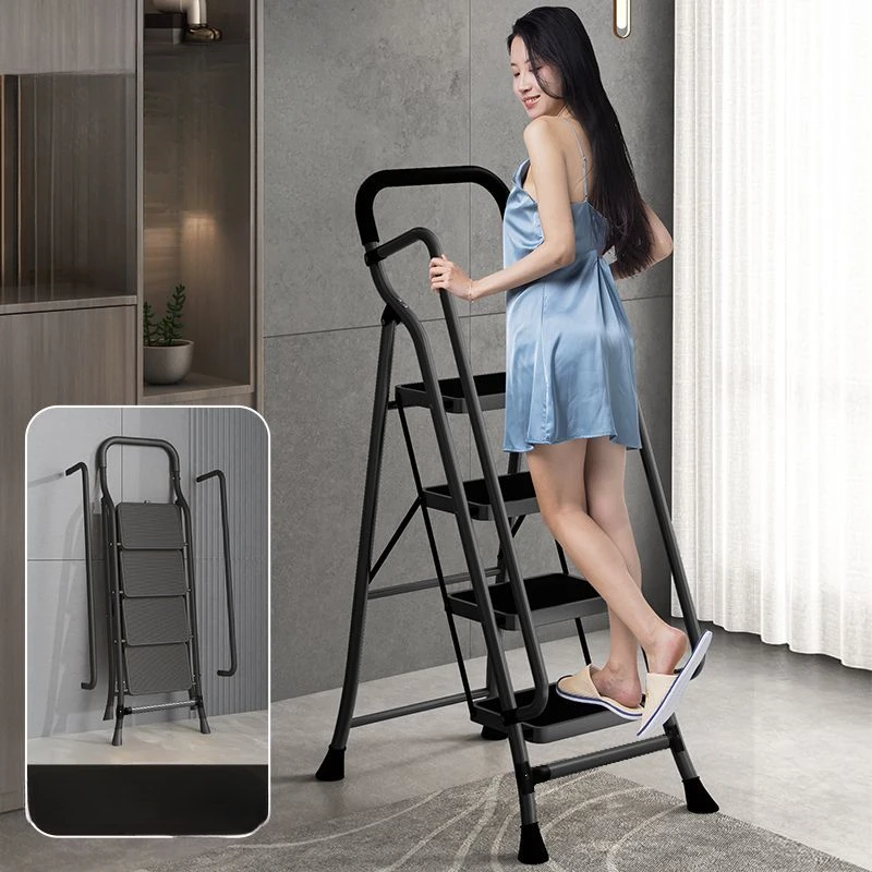 Klappleiter Haushaltsfischgrätenmuster Über der Wand Klettern Multifunktionaler Handlauf für den Innenbereich