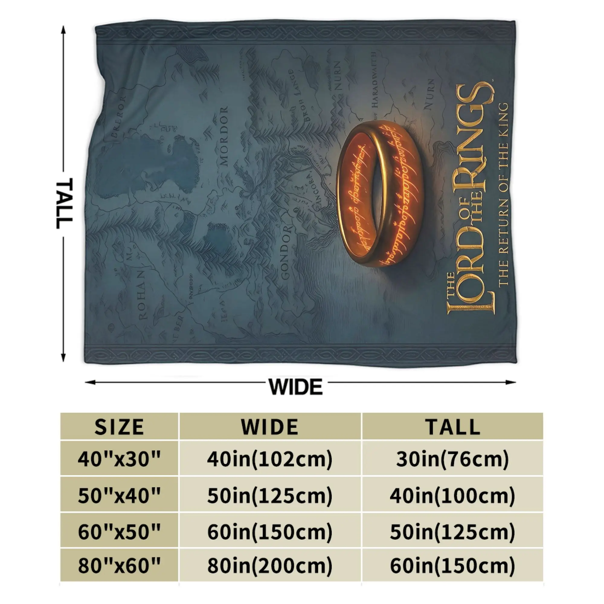 L-Lord of The Rings H-Hobbit دافئ ناعم موضة قطيفة الفراش يلقي للفتيات الفتيان غرفة المعيشة الفانيلا المفرش غطاء السرير