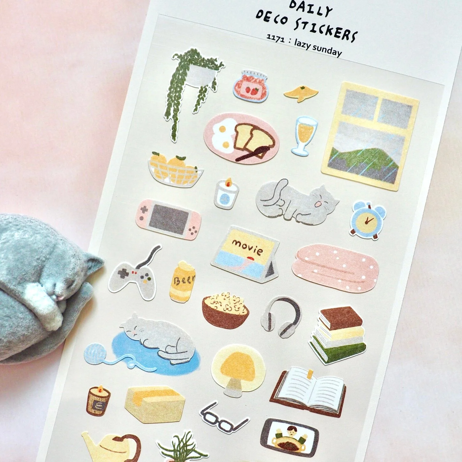 Korean Import Suatelier Lazy Sunday Paper Stickers Scrapbooking Diy Journal Stationery Sticker Deco School Supply 1171