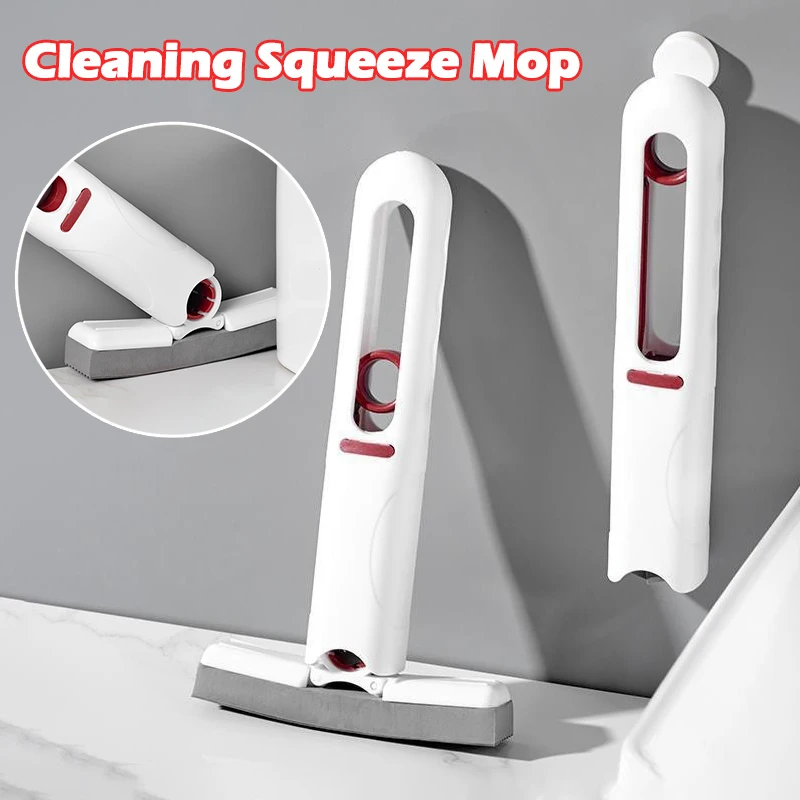 Folding Portable Cleaning Mini Mop Super Absorbent Self-squeezing Sponge Mop Bathroom Kitchen Floor Glass Floor Cleaning Tools