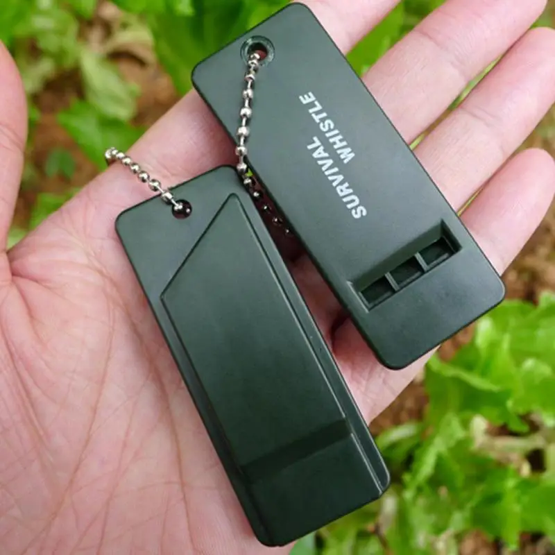 High Decibel 3-Frequency Whistle Outdoor Emergency Survival Whistle for Camping Hiking Survival Whistle Gear Whistle Keychain