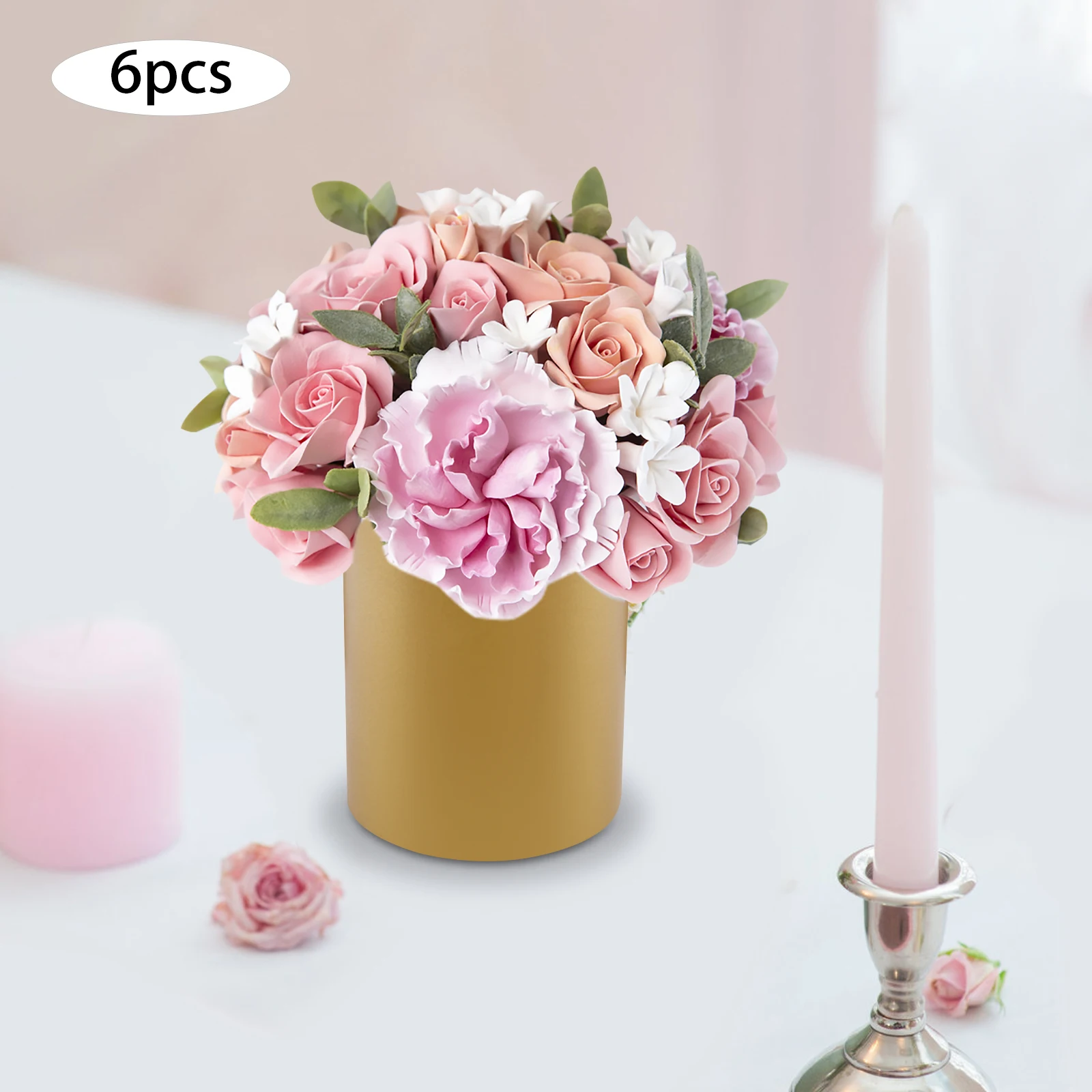 

Gold Vases for Centerpieces Wedding, Metal Flower Vase Flowers Stand, Vintage Trumpet Vase Home Decoration