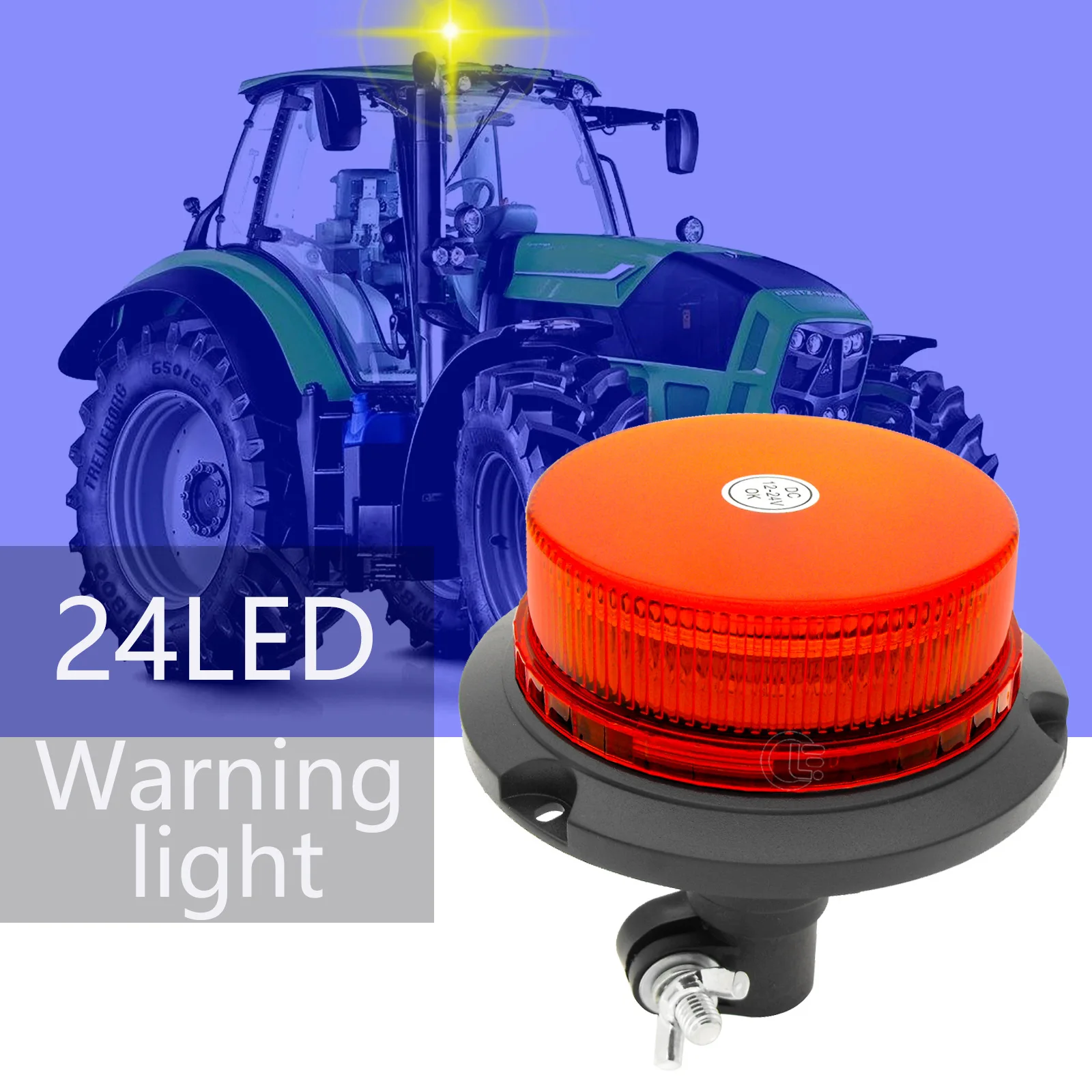 LED Construction Vehicle Flash Warning Light, Construction Flash Signal Light, Agricultural Machinery Stroboscopic Warning Light