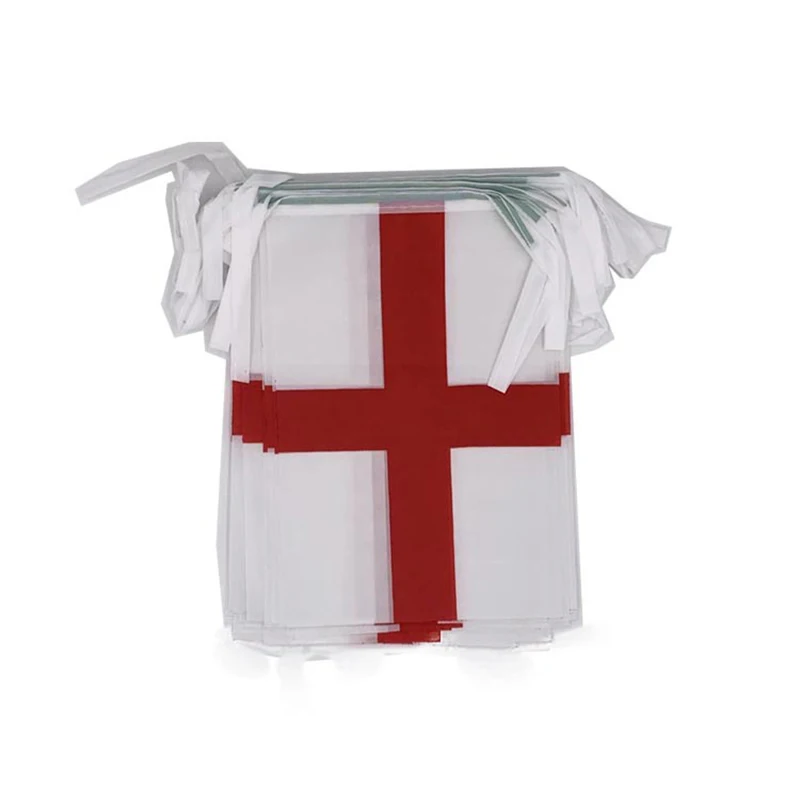 Aerlxemrbrae 20ชิ้น/ล็อต England Bunting ธง14X21ซม.ธง England String Banner Buntings เทศกาลวันหยุด