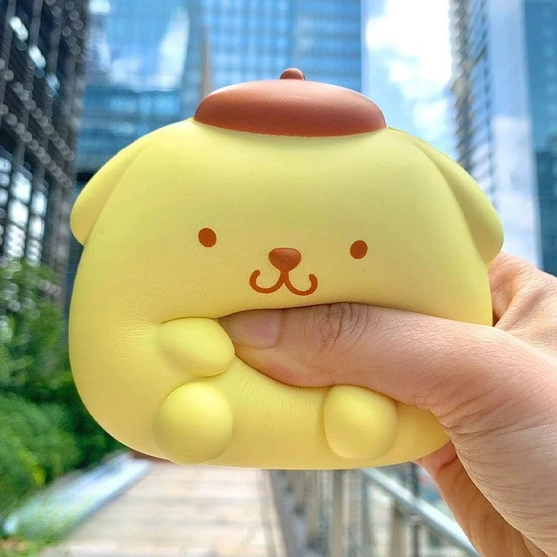 

Новая сетчатая сумка-игрушка Sanrio Series: антистрессовая игрушка-сквиш с медленным восстановлением формы, аниме-кукла, мультяшная фигурка