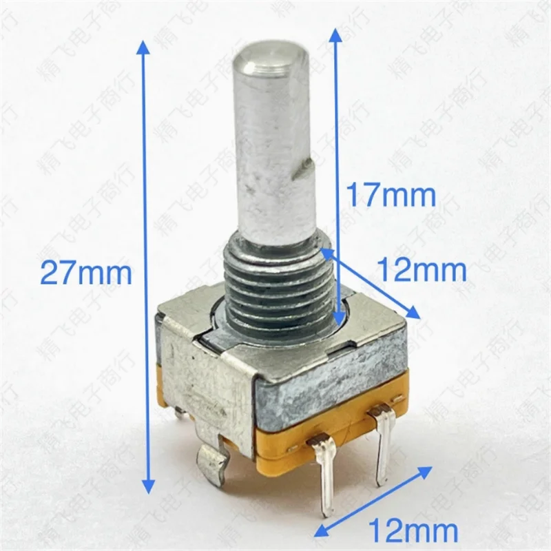 5 PCS metal shafts EC11 with switch car navigation FM adjustment volume 18 positioning 9 pulse thin shaft length 17m