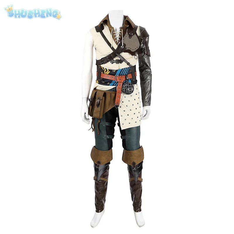 

Alma Nata Hope Set Cosplay Game Hunter Of Monster Wilds Costume Halloween Fantasy MenWomen New Uniform Props Accessories Set