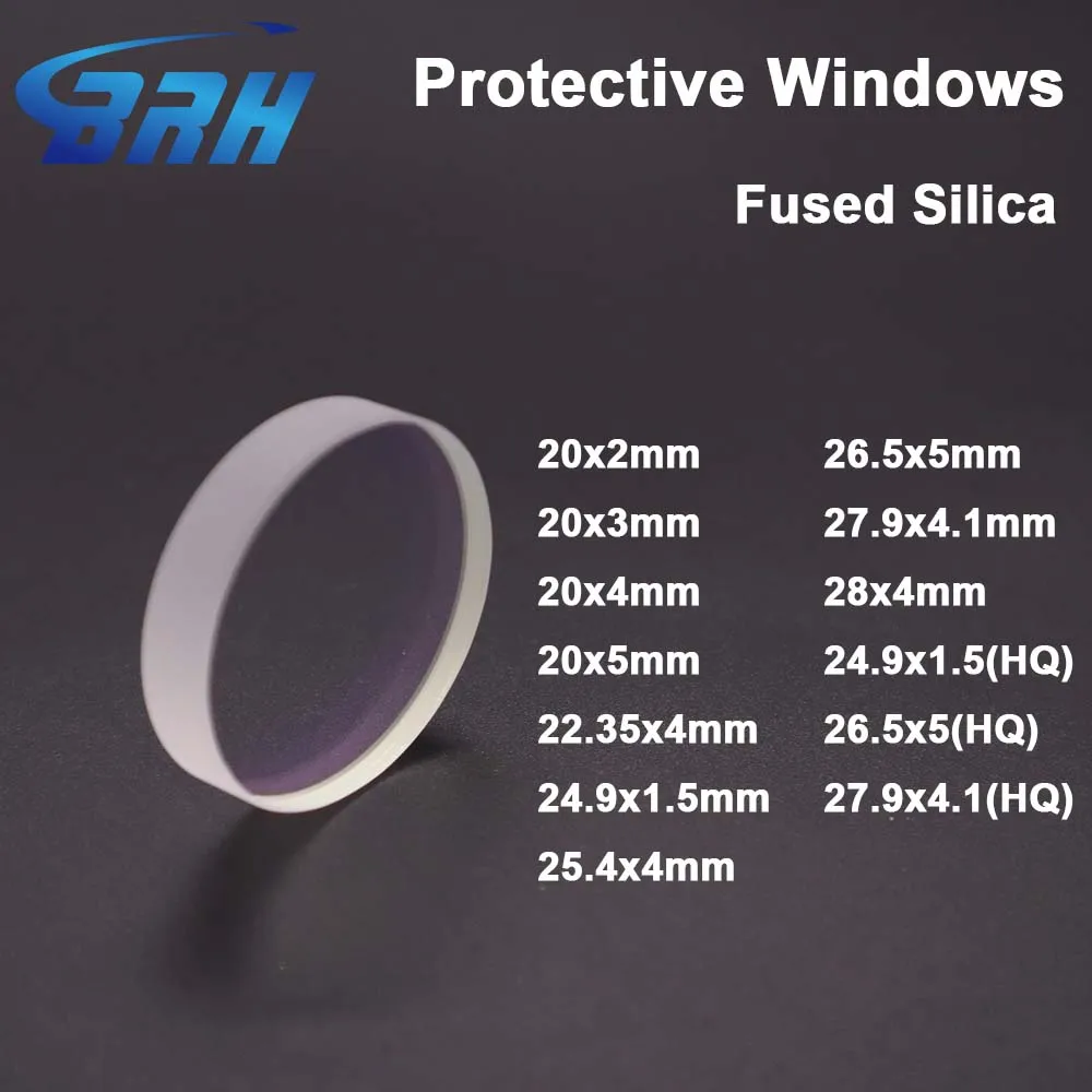 Laser Protective Windows Protective Lens D18-28 27.9x4.1 1064nm Quartz Fused Silica For Precitec Raytools Bodor WSX Laser Head