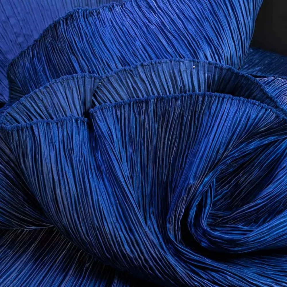 Tissu plissé forgé brillant, bricolage, tissu poli brillant à l'eau, Design 145cm de largeur, petit tissu froissé