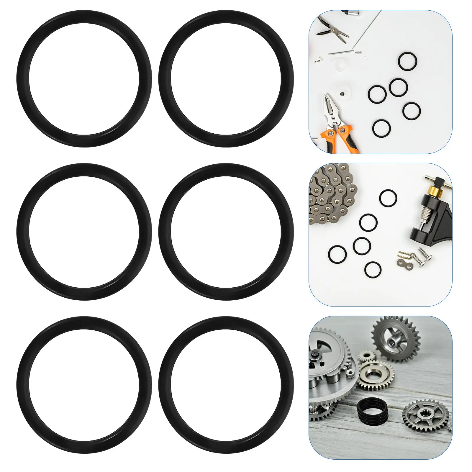 

6Pcs Hydraulic Jack Seal Repair Kit Floor Jack Oil Sealing Rings Replacement Parts Automotive Repair Tool for Craftsman and