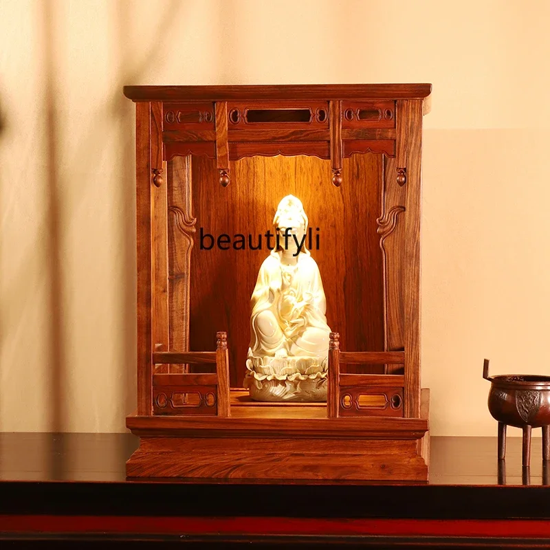 

A139 New Chinese-style solid wood Buddhist niche cabinet can be hung on the wall, incense table, shrine temple hall offering tab