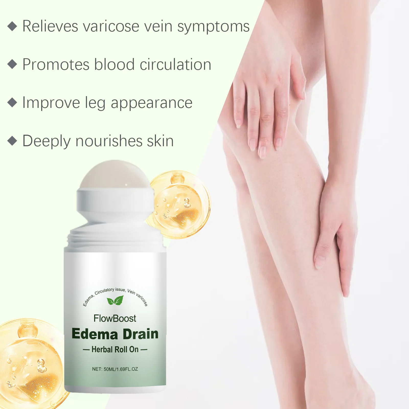 Varicose Vein Ease Liquid Roller Relieve Phlebits Reduce Spider Veins Legs Swelling Edema Improve Blood Circulation Health Care