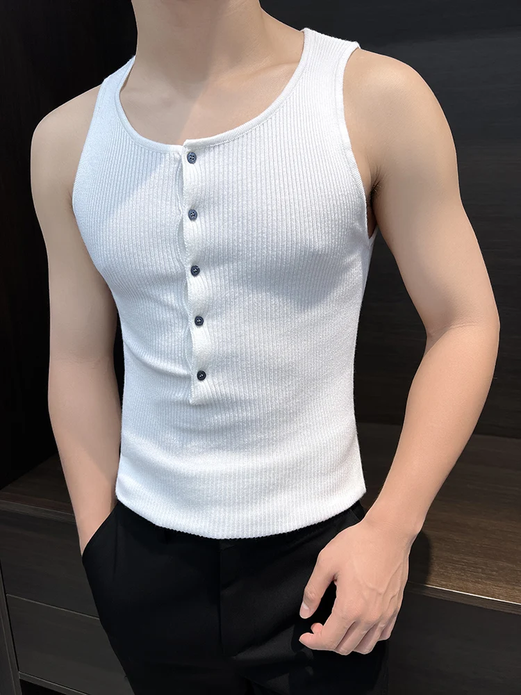 

Мужская трикотажная майка из ледяного шелка: модная, спортивная, премиум-класса, дышащая, влагоотводящая, летняя новинка