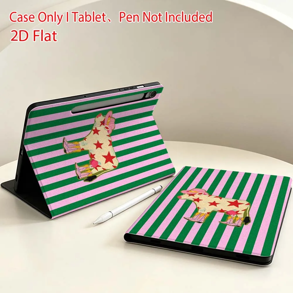 Frog stripe pattern Soft For Samsung Galaxy Tab S11 S10 S9 S8 S7 S6 A9 A8 A11 Lite FE Plus Pen Tray Tablet Case