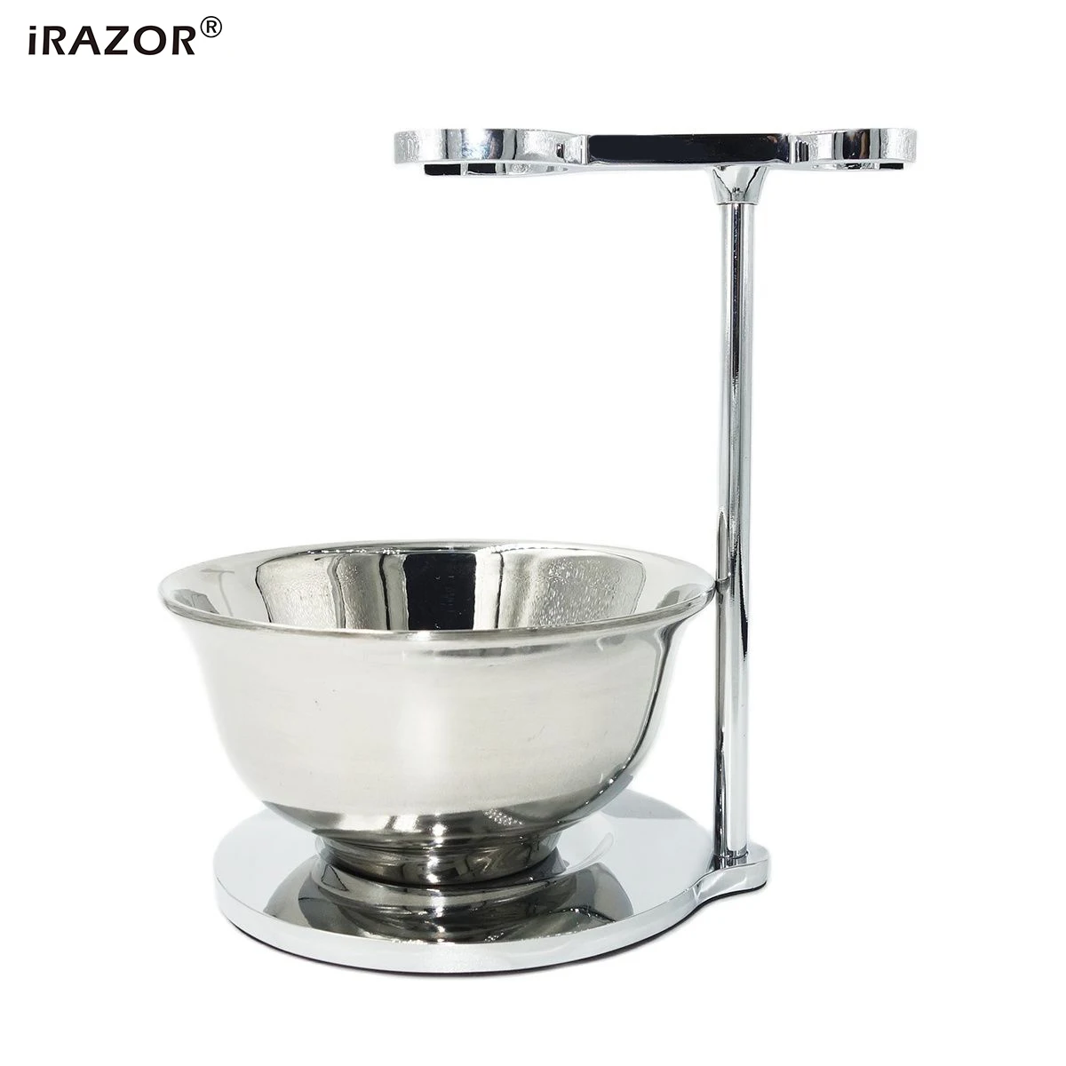 iRAZOR Stainless Steel Safety Razor and Brush Stand with Shaving Bowl Men's Grooming Holder for Father's Day Birthday Gift