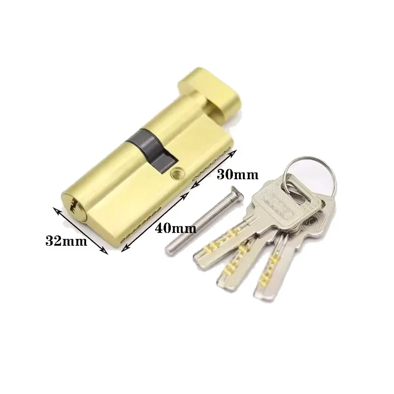 Door lock cylinder with 3keys height 32MM length 90mm 95mm 100mm for Aluminum alloy door Anti-theft door eccentric lock cylinder