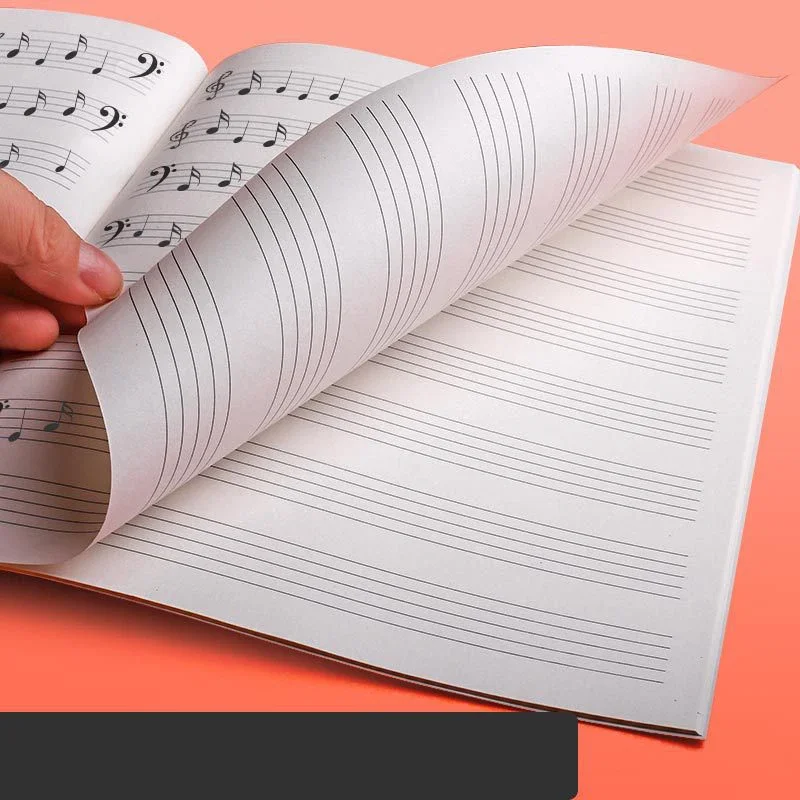 1pc 18Pages Music Sheet Spiral Notebook Manuscript Paper Exercise Book Record Paper Piano Guitar Musical Notebooks