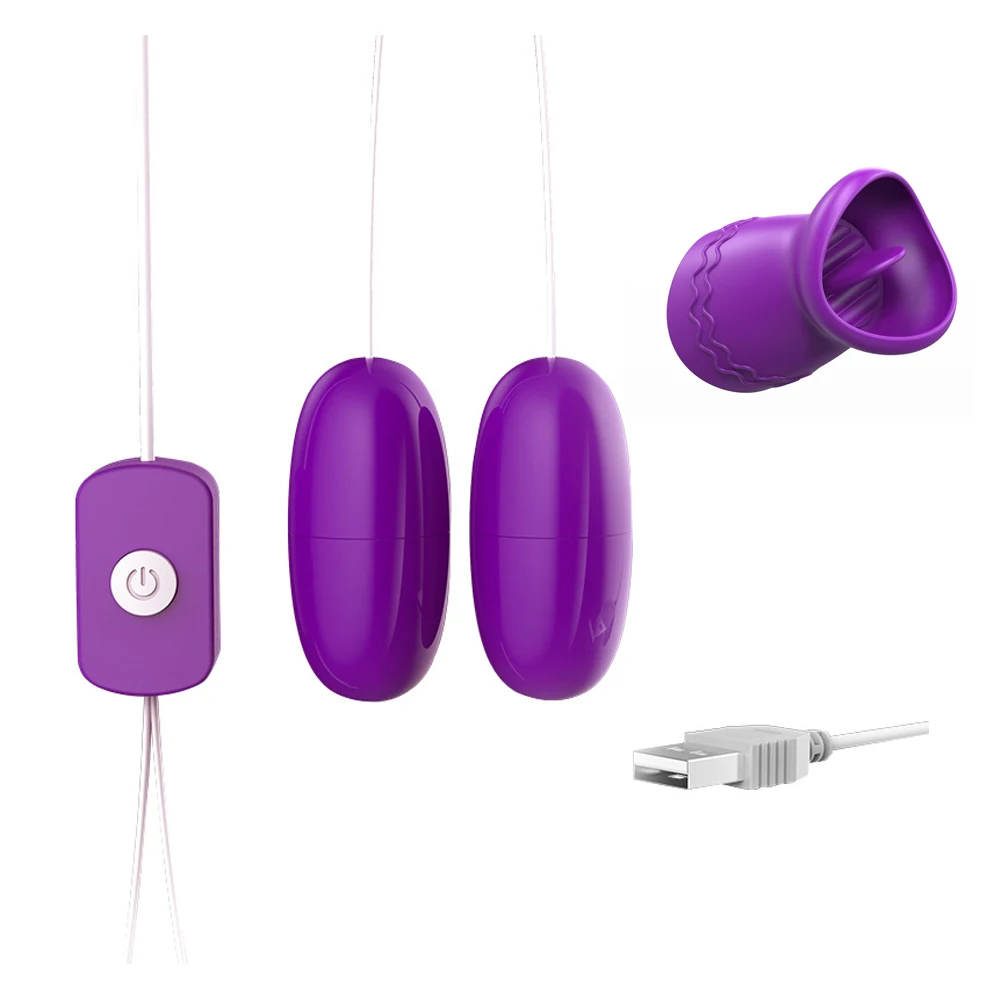 USB Charging Vibrator Tongue Licking Vibrating Egg Female Masturbtion Sex Toys G-spot Stimulated Clitoris Orgasm Intimate Toys