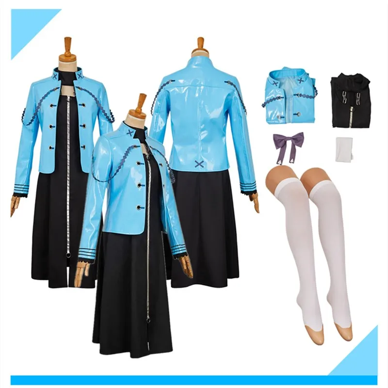 

Ubu Kanpi Cosplay Coat Virgin Anime Punk Costume Adult Women Dress Headband Stockings Outfits Halloween Carnival Party Suit