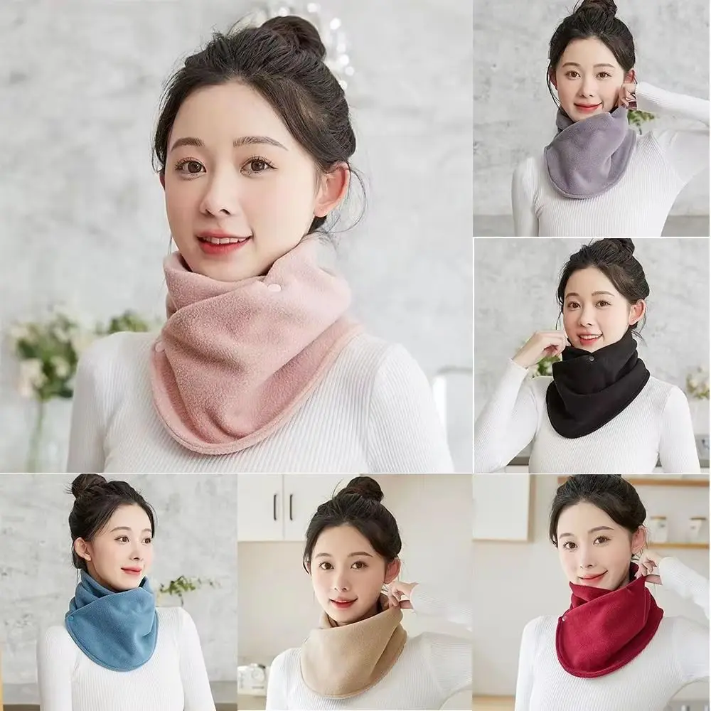

New Winter Plush Scarf Soft Warm Neck Cover Plush Double Layer Neckerchief Outdoor Windproof Neck Protector Neck Warmer