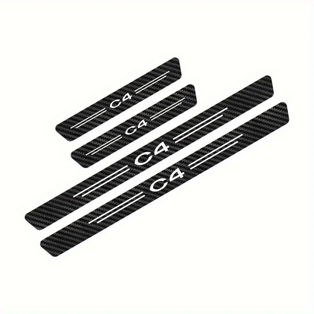 4PCS Car Sill Stickers For C1 C2 C3 C4 C4L C5 C6 C8 C-ELYSEE VTS Xsara C-Crosser Berlingo Jumpy Nemo Picasso Accessories