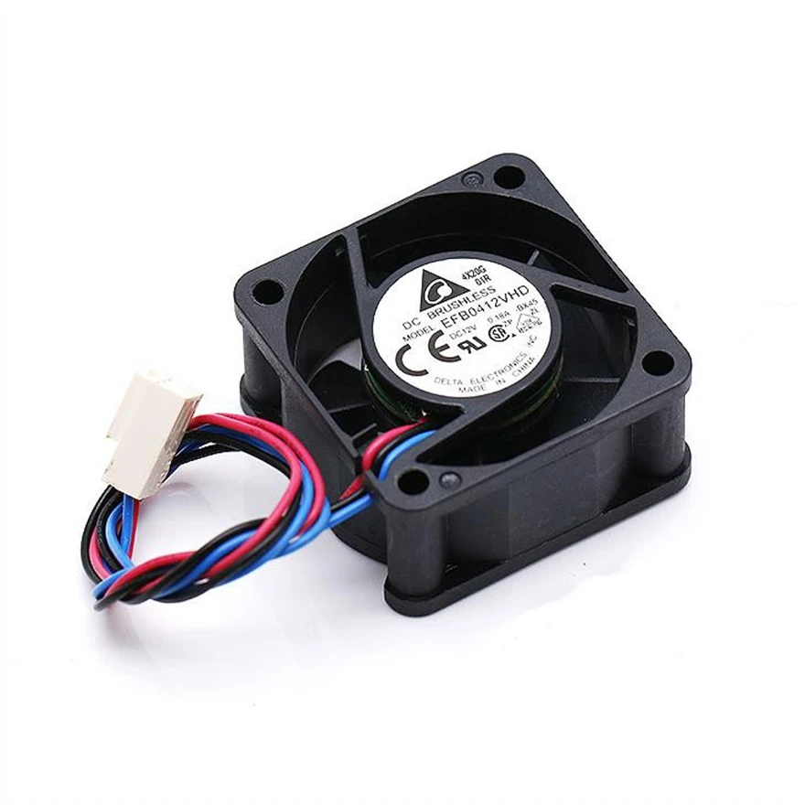The original Delta EFB0412VHD 4020 40MM 40*40*20MM Server fan for 1U Server 12v 0.18A with 3pin