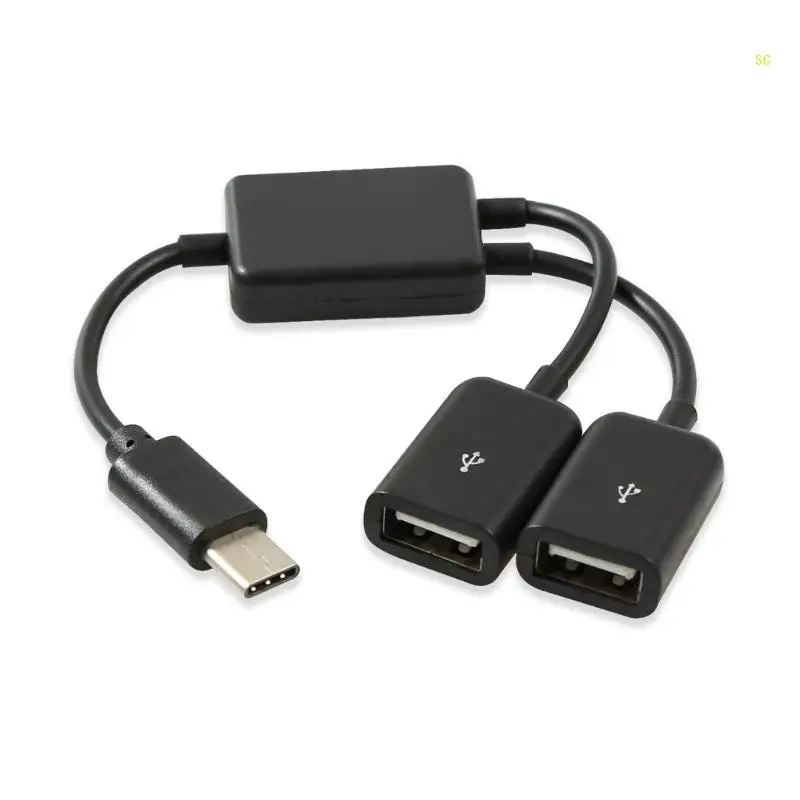 USB to USB Adapter Hub Docking Station Extension Cable Drag Two Port Dropship