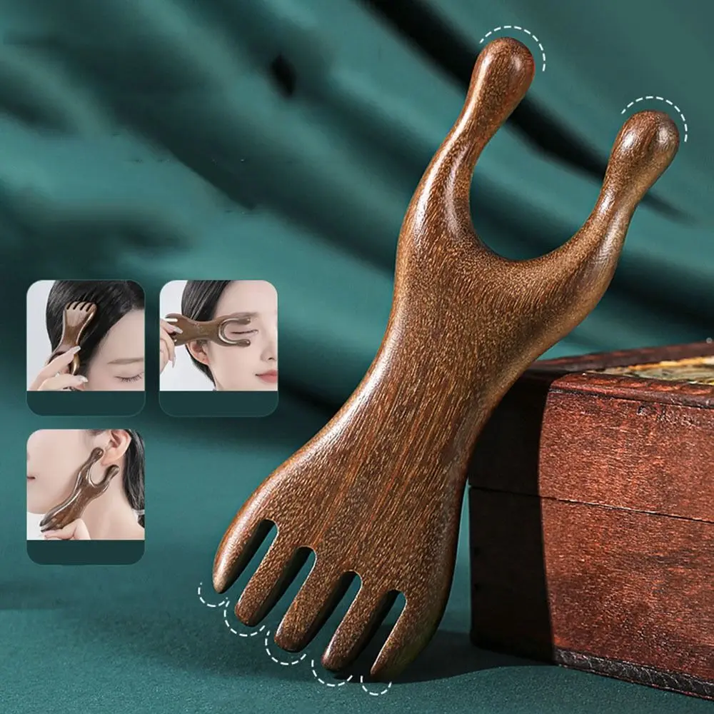 

Sandalwood Massage Comb Portable Facial Lifting Meridian Comb Promote Blood Circulation Relieve Fatigue Facial Massage Tools