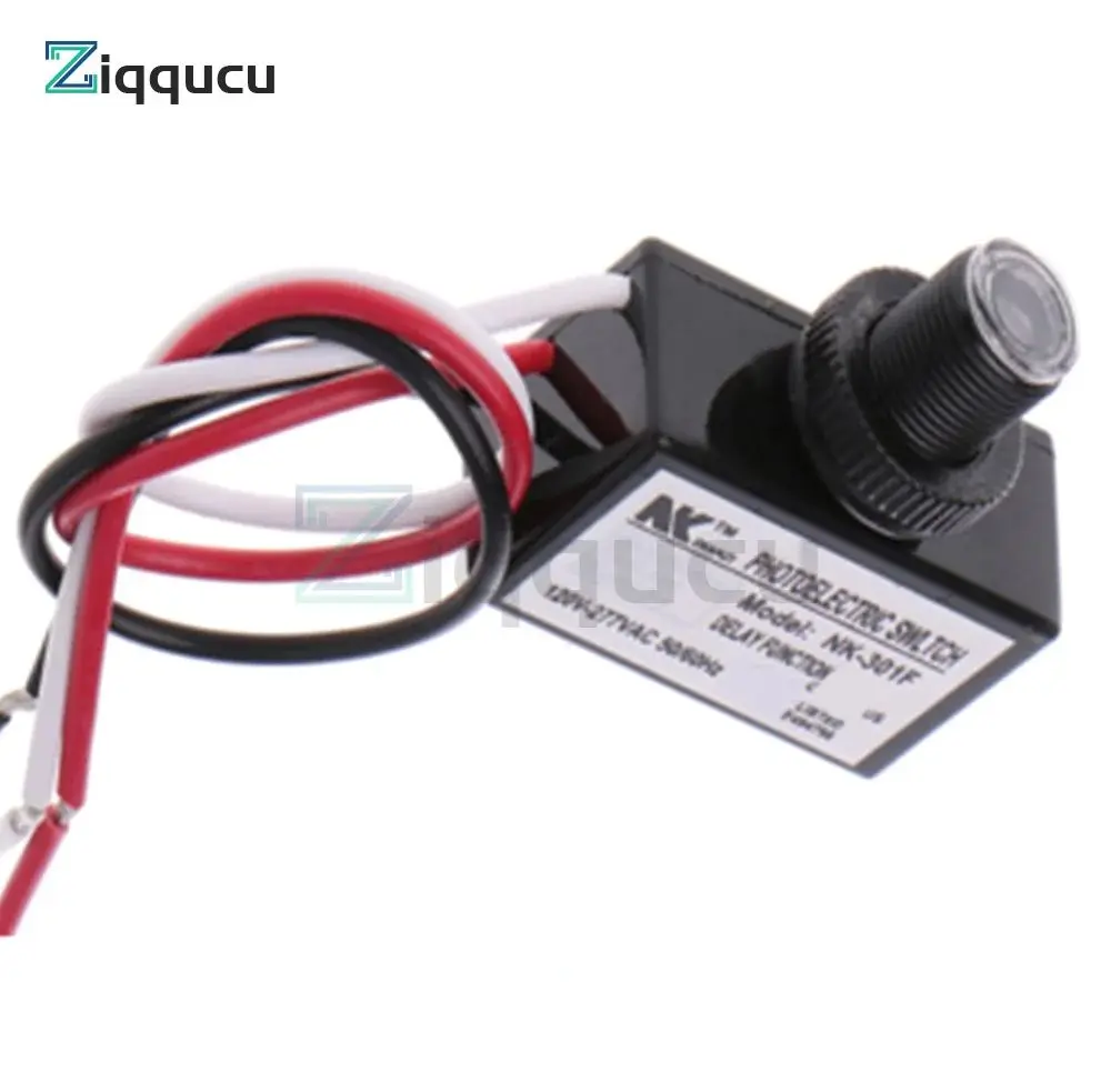 AC 120V Dusk to Dawn Sensor Photoelectric Switch Light Photocell Sensor Lighting Switch NK-301F Current Photoelectric Switch