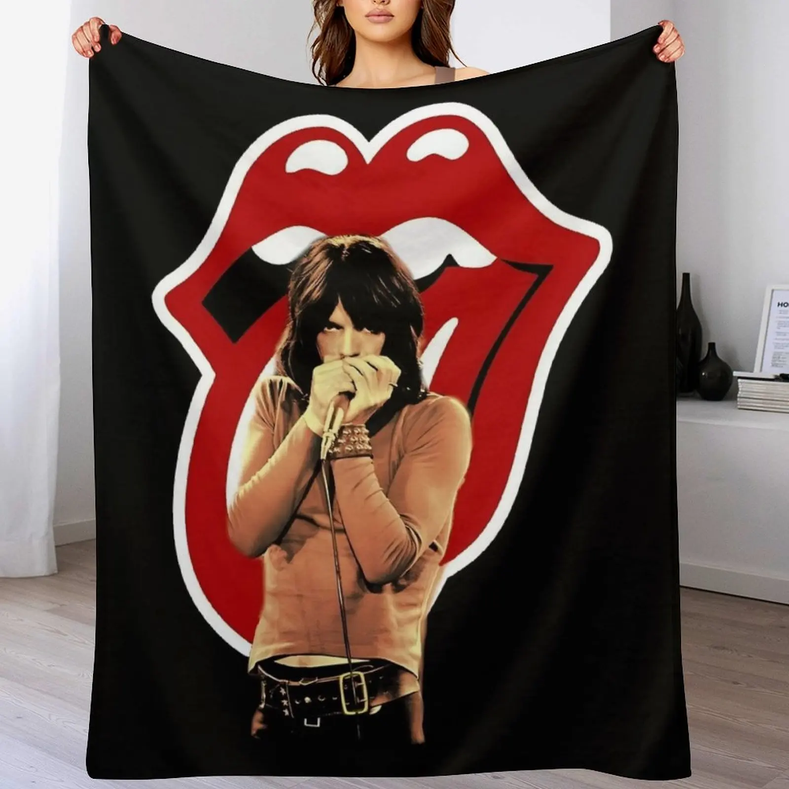 two <<Mick Jagger Mick Jagger Jagger, Throw Blanket Hair Blankets