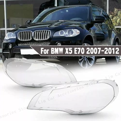 For BMW X5 E70 2007-2013 Head Lights Cover Transparent Housing Front Headlights Lens Shell Glass Lampcover
