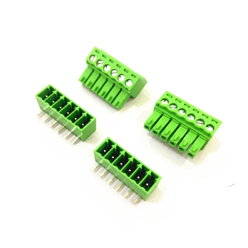 10pairs Phoenix PCB Terminal Block 2EDGK Pitch 3.81mm/3.5mm Straight /Bent  Needle Seat Plug-in MC1.5 Electronics Component