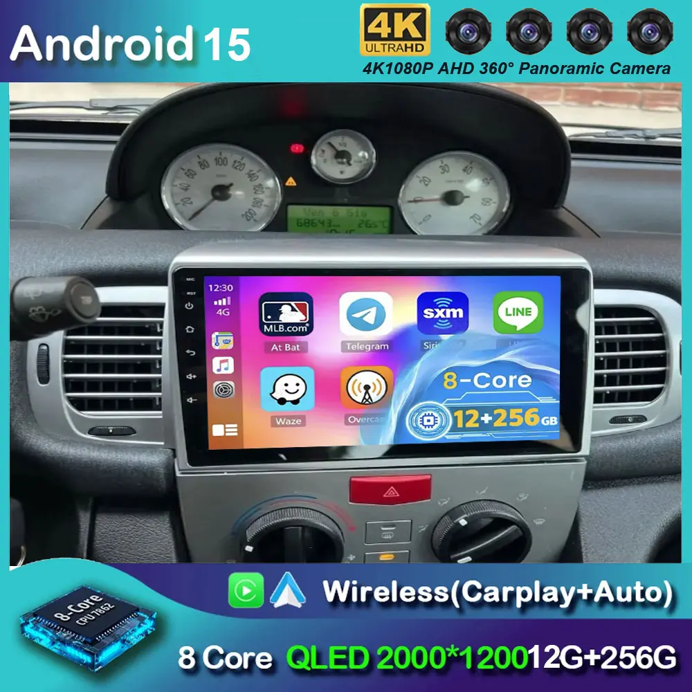 Car Video Player Android 15 For Lancia Ypsilon 2006 - 2011 Car Radio Multimedia Player Autoradio GPS Carplay Android Auto Touch