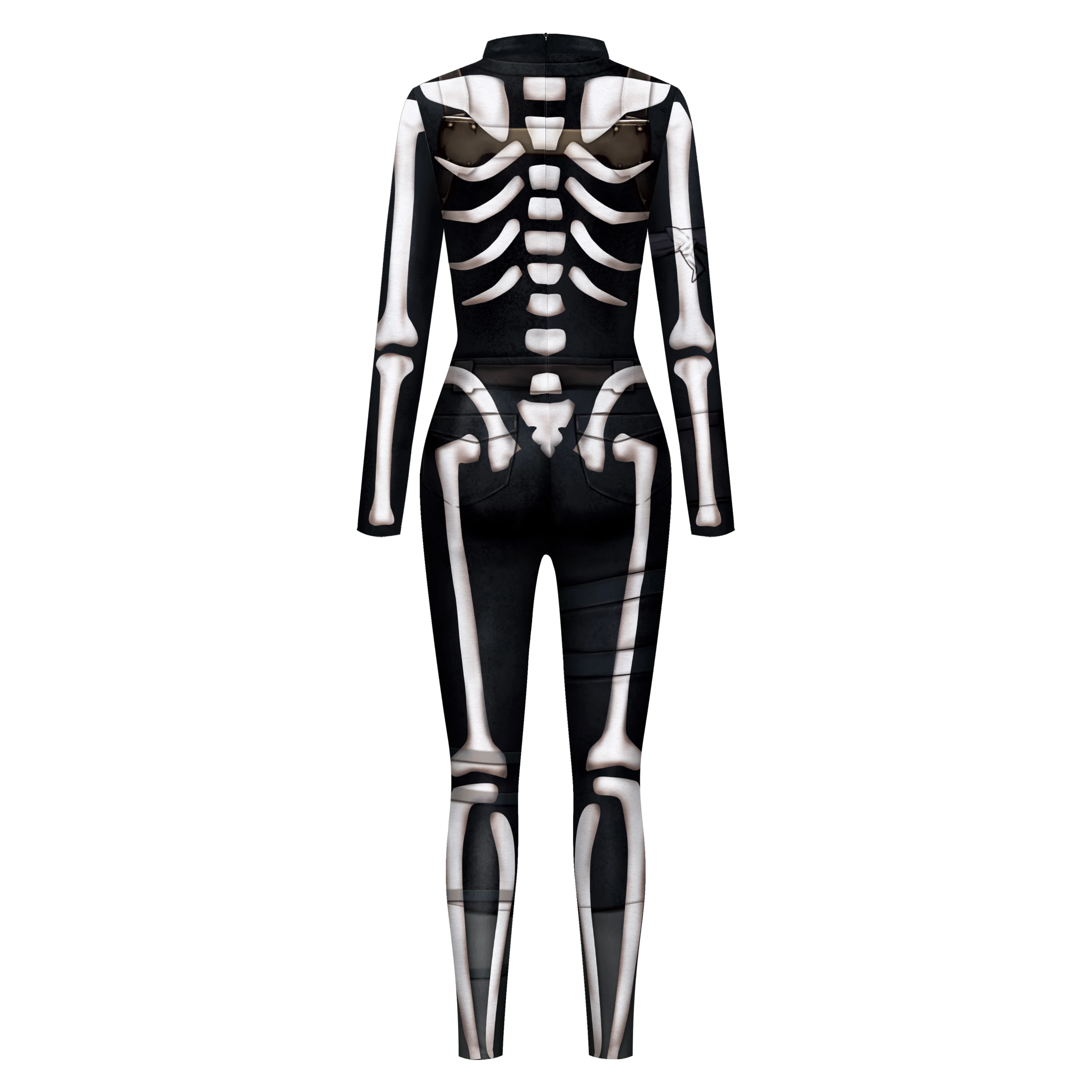 Anime Macacão Caveira para Adulto, Halloween Traje Cosplay, Bodysuit Esqueleto, Spandex Zentai Suit, Festa Catsuit, Macacão extravagante Outfit