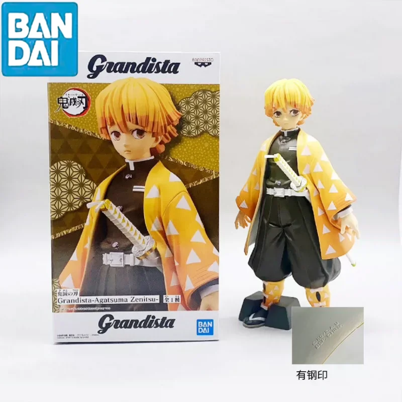 Bandai Genuine Banpresto Demon Slayer Anime Figure Grandista Agatsuma Zenitsu Action Toys Collectible Model Toy Boys Girls Gift