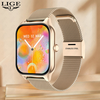 LIGE Luxury Smart Watch For Women Bluetooth Call Music Fitness Sports Bracelet Health Monitoring 1.83 Inch Lady Smartwatch Women