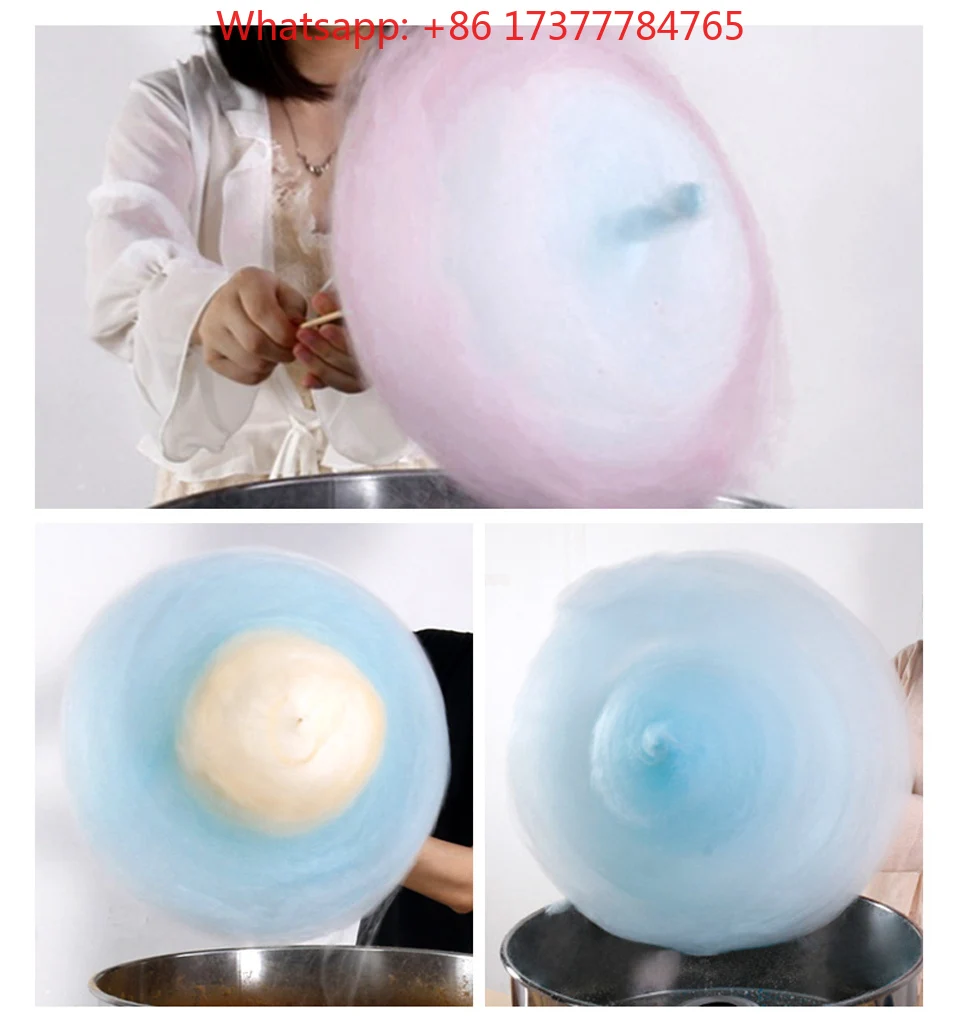 XEOLEO Commercial Cotton Candy Maker, 1000W Electric 4-Tank Stainless Steel Candy Floss Machine