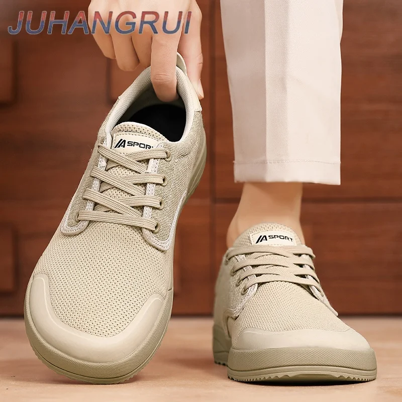 

Fashionable Wide Toe Men's Shoes Big Size 39-48 Casual Shoes Mesh Breathable Men Barefoot Wide-toed Sports Shoes Soft Sole