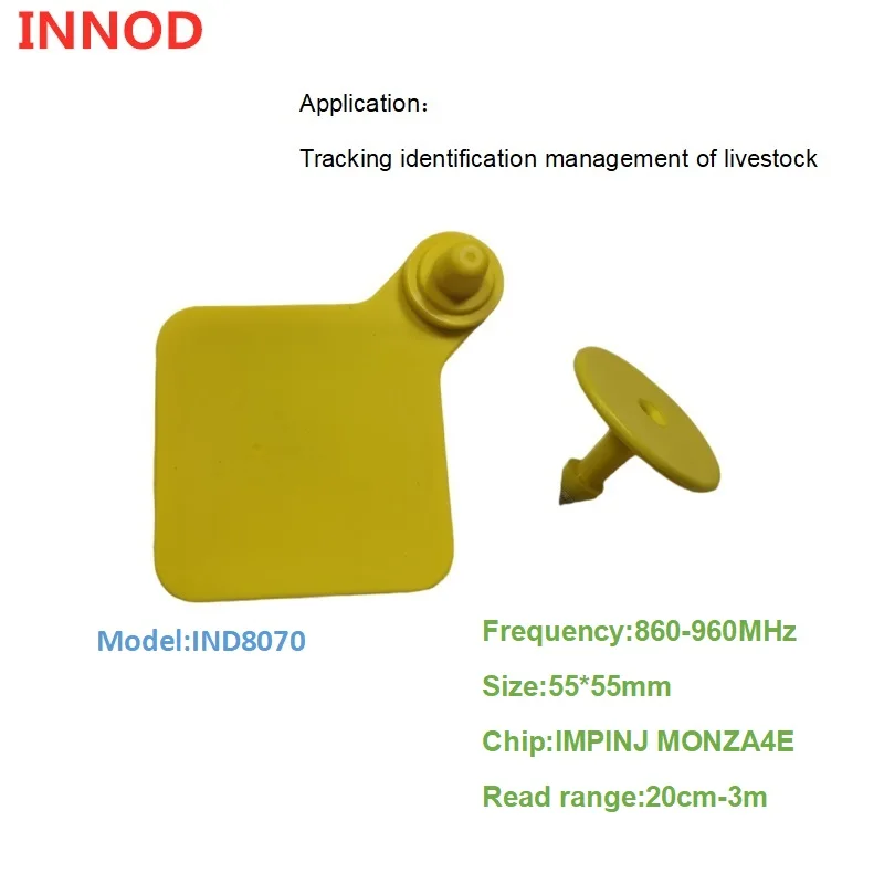 Cheap livestock Animal Tracking UHF RFID tags iso18000-6c chip electronic tags passive anti-thief animal ear