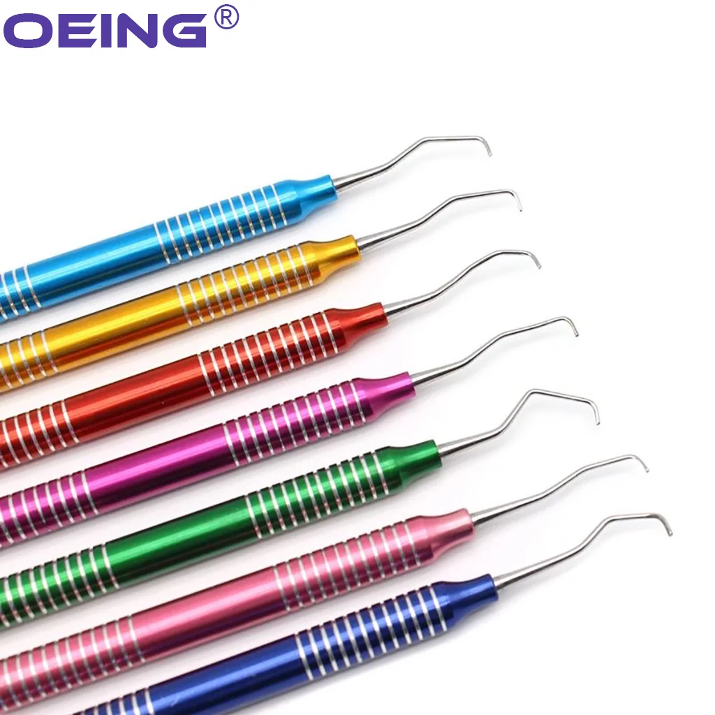 OEING 7Pcs/Set Dental Curettes Perio Scalers Gracey Curette Dental Teeth Scaler Oral Care Teeth Whitening Surgical Tool Set