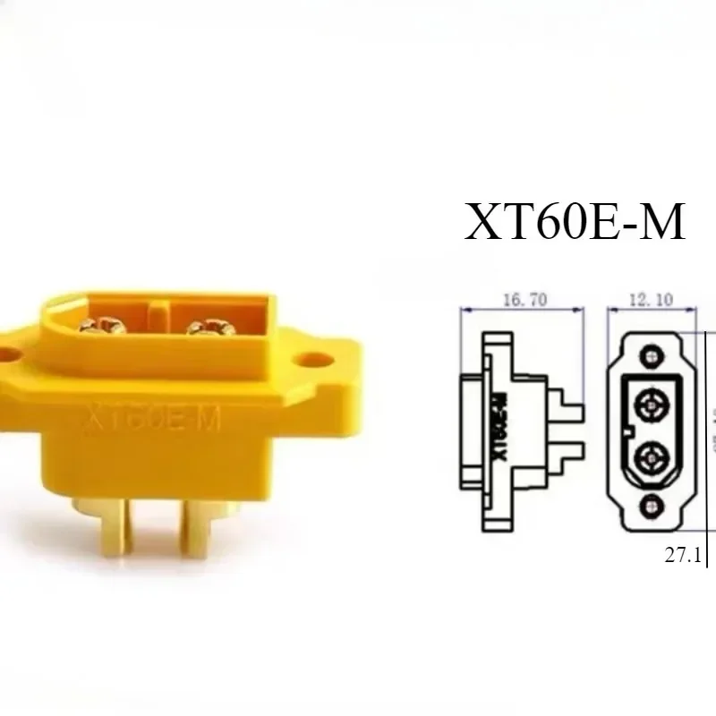 XT60E1-M   Male Plug Connector for RC Model Airplane Helicopter FPV Racing Drone Vehicles DIY