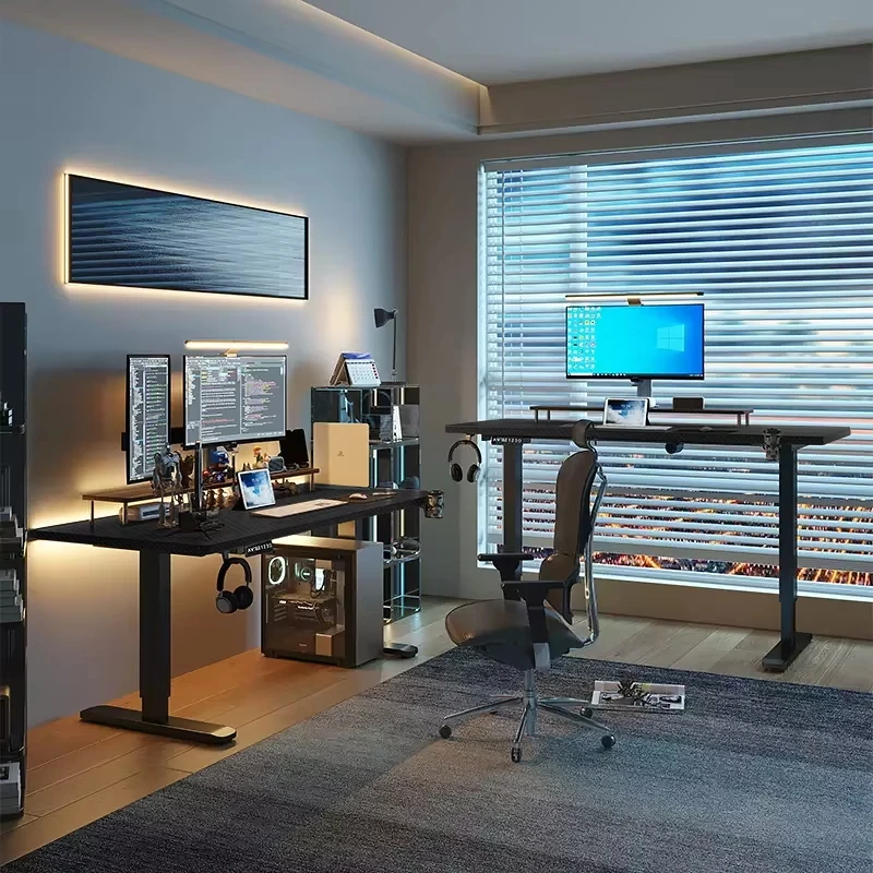 Electric Standing Desk, Adjustable Height, Electric Corner Standing Desk, Sit Stand Up Desk for Home Office Computer Workstation
