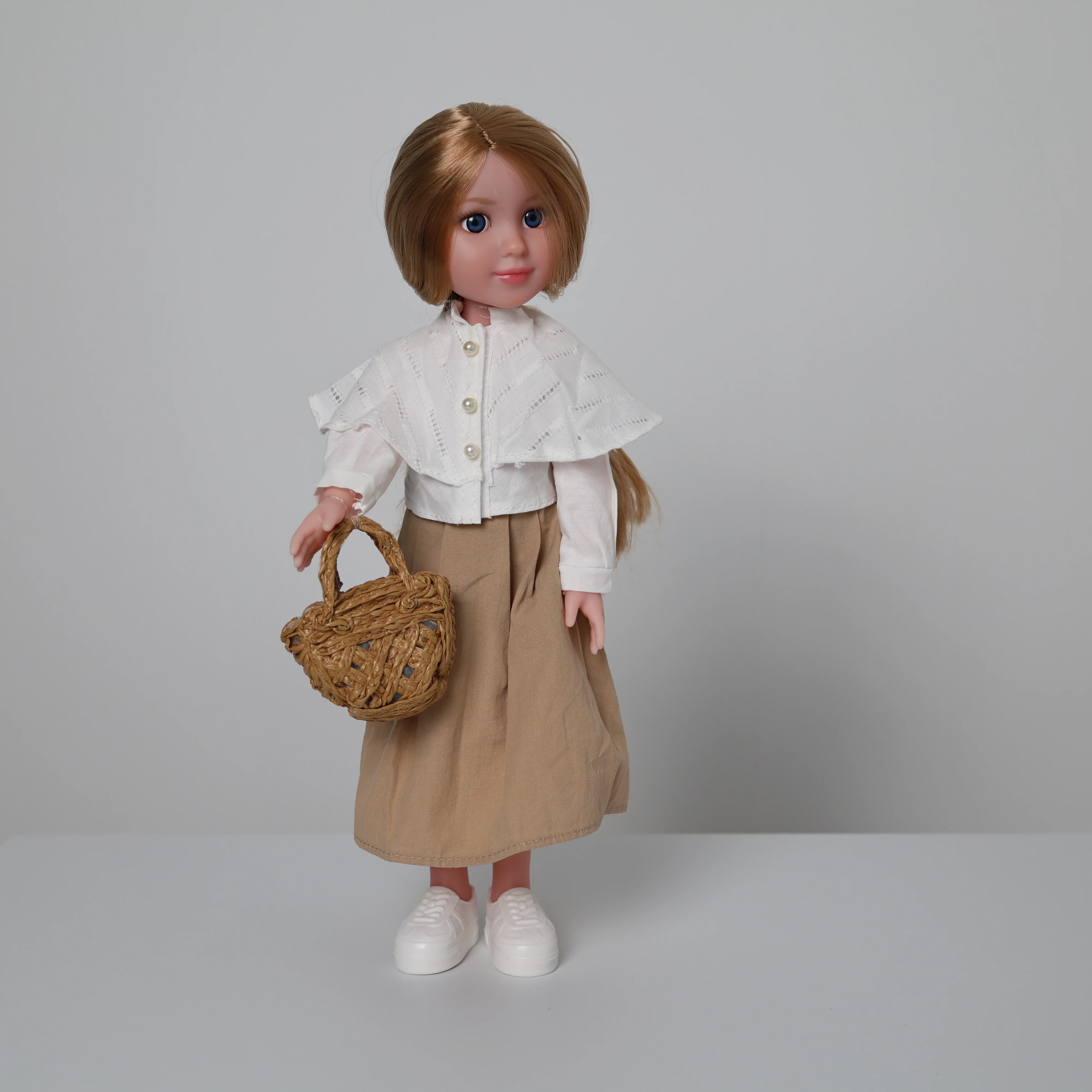 ตุ๊กตาขนาด 14 นิ้วสำหรับเด็ก ตุ๊กตาขยับได้เหมือนจริง บรรจุในถุง OPP ของขวัญวันเกิดสำหรับเด็กผู้หญิง