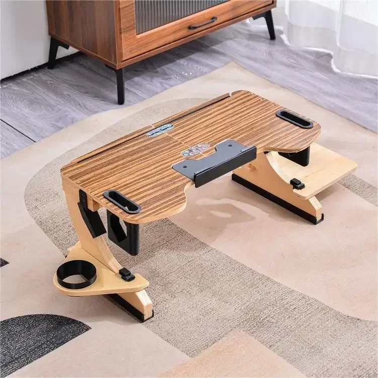 Upgrade Wooden 360°Adjustable Notebook Stand, Desk Computer Stand, Portable Foldable Stand, Multifunctional Lazy Person Lying De