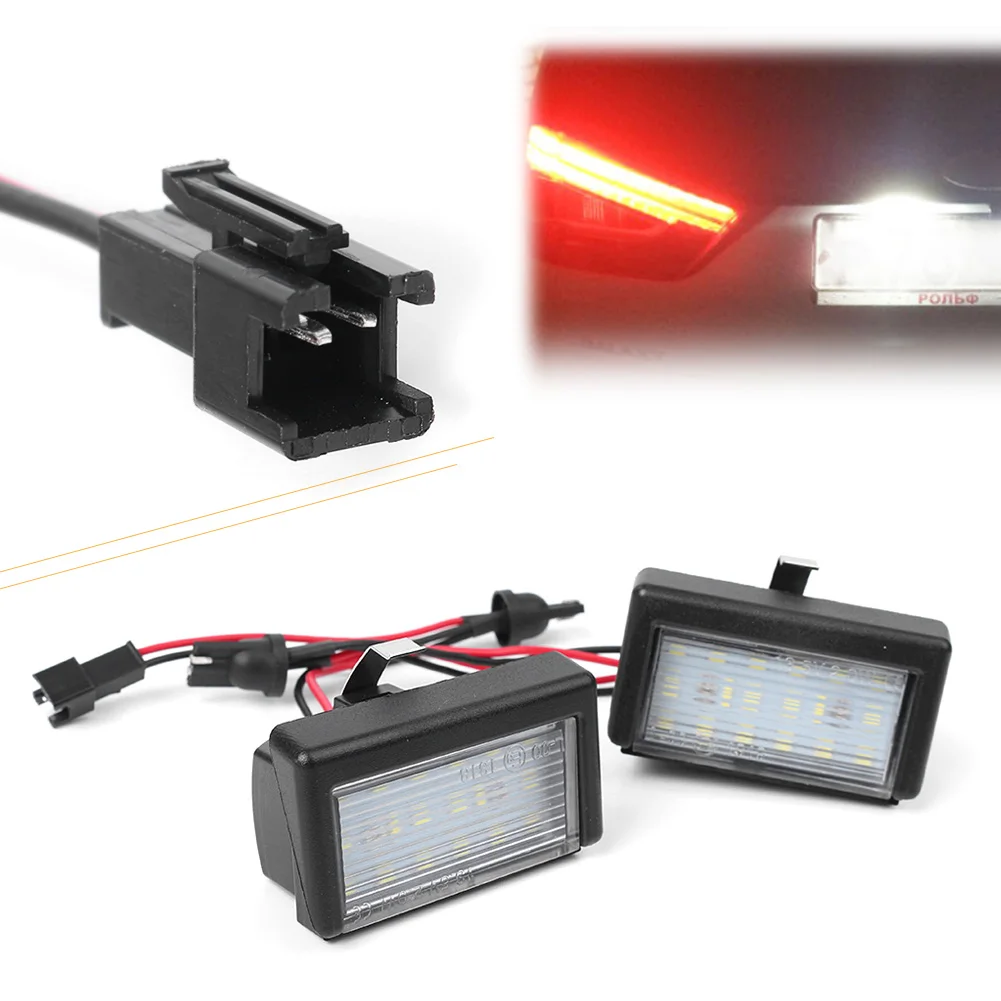 2x Car LED License Number Plate Lights Licence Lamp For Benz ML W164/X164X 2009 2010 2011 Error Free Only for OEM#:A4528200056