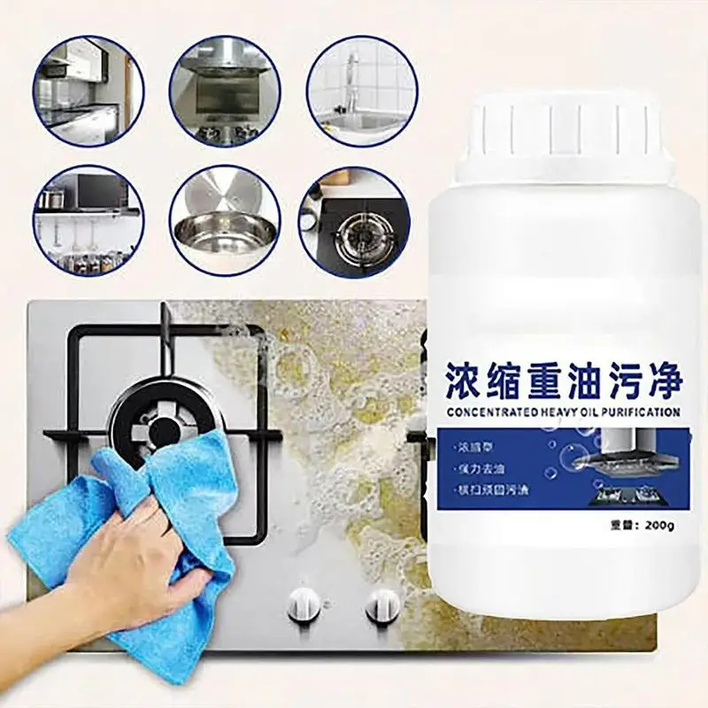 Oil Pollution Powder Cleaner 200g Kitchen Degreaser Multipurpose Appliance Cleaner Microwave Degreaser Versatile Cleaning