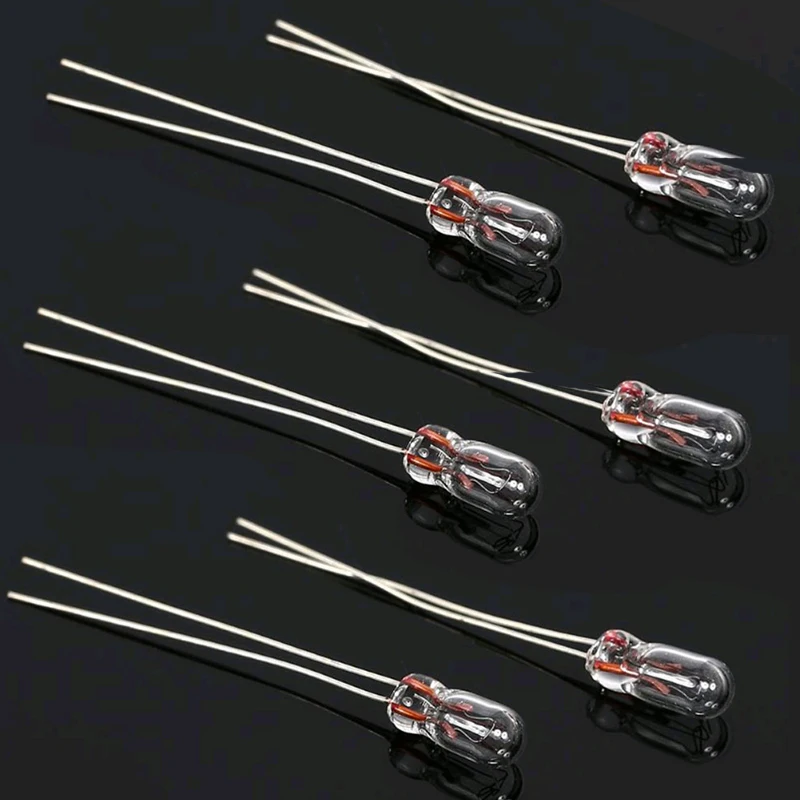 20-50Pcs Mini Car Lamp Light Bulb Edison Incandescent Filament Rice Light 3mm 4mm 5mm  12V T3 T4 T5 Universal Car Lights