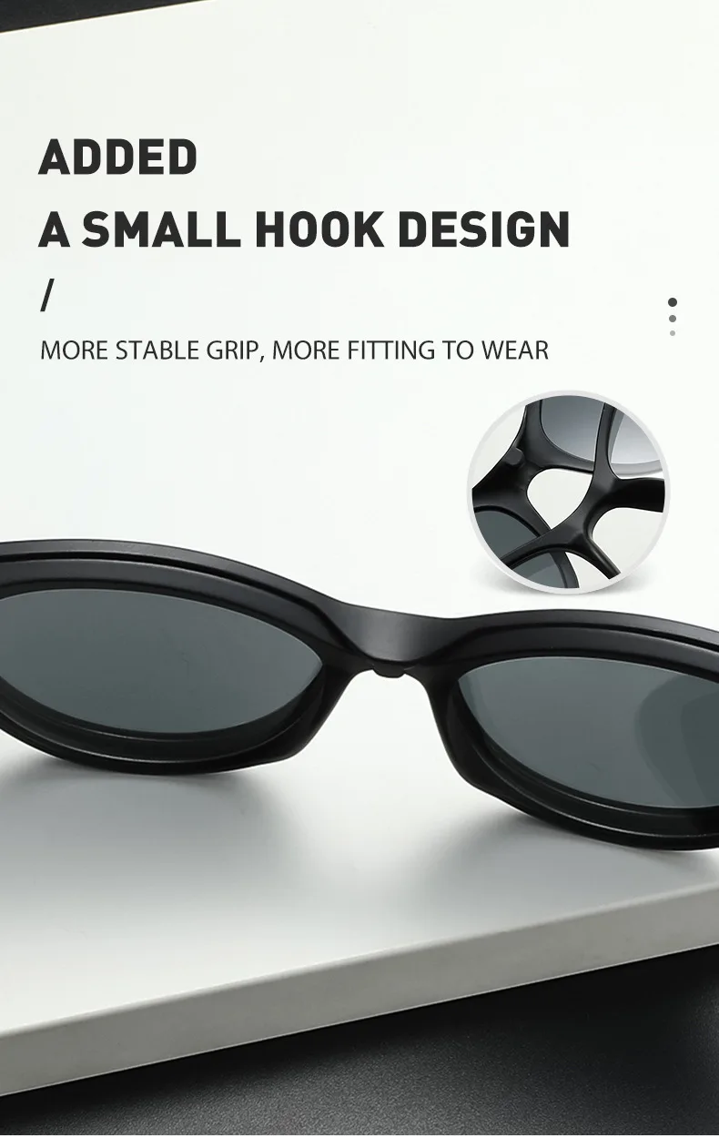 VCKA Katze Auge 5 + 1 Set Myopie Sonnenbrille Frauen Polarisierte Magnetische Gläser TR90 Clip-auf Rezept 1,61 1,67 custom-0.5 ~-10 – Detail 5