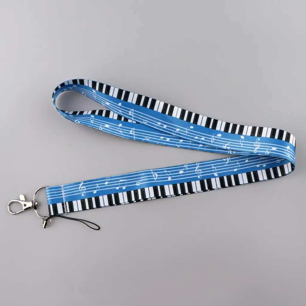 Music Piano Keyboard Phone Lanyard Neck Strap for Key ID Card Phone Straps Badge Holder DIY Hanging Rope Neckband Accessories